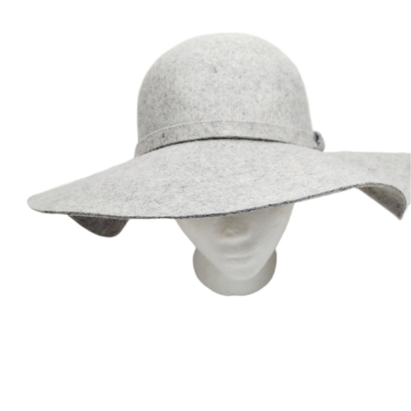 Tart 100% Wool Hat Gray Spickled Floppytable EUC - Picture 2 of 14